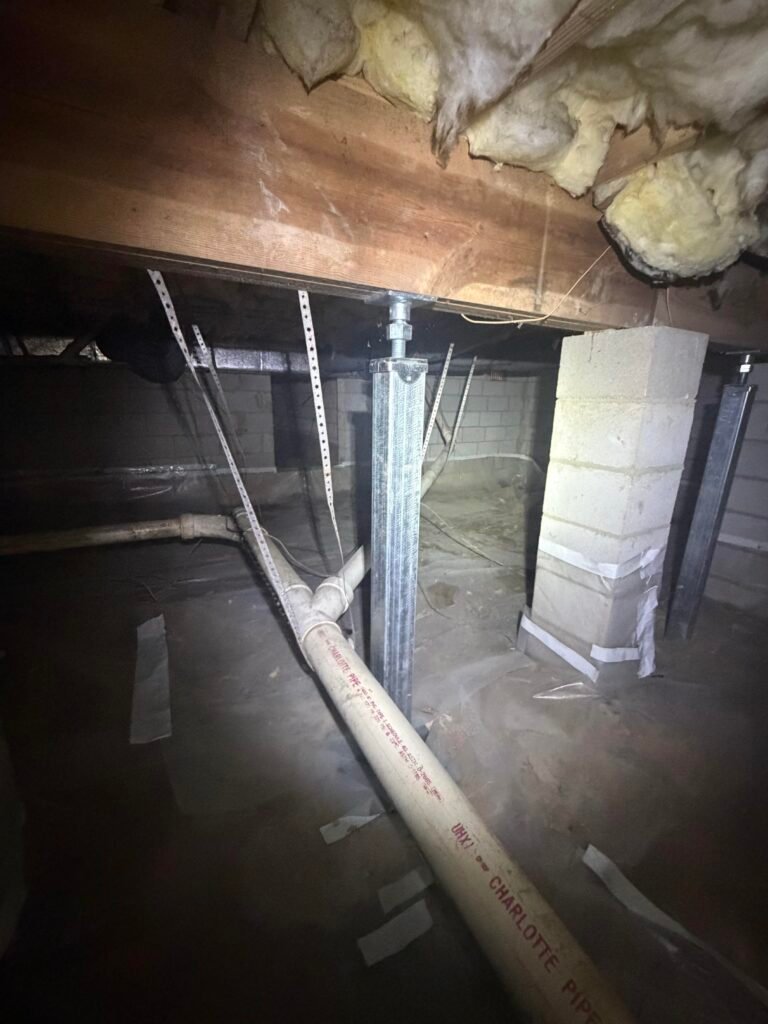 Improperly built support pier