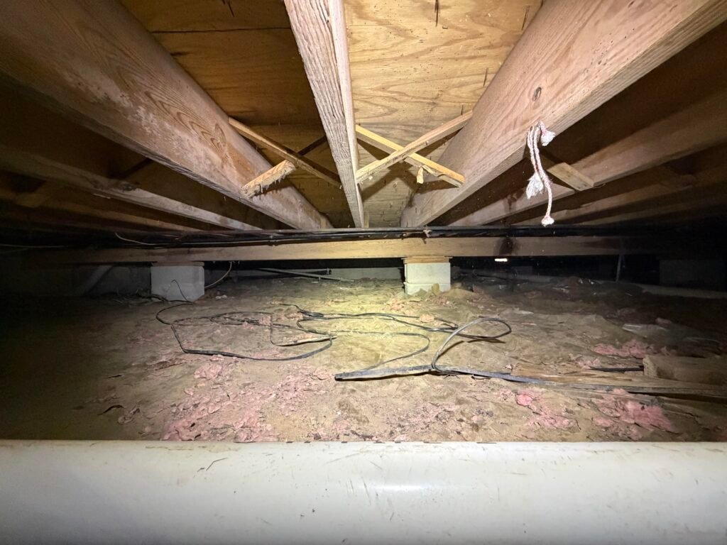 Primary floor girder that is visibly out of level